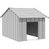 vidaXL Niche pour chien avec toit noir 83x130x85 cm acier galvanisé
