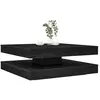 Vidaxl - Table Basse Rotative À 360 Degrés Chêne Noir 90x90x34,5 Cm