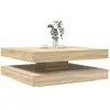 Vidaxl - Table Basse Rotative À 360 Degrés Chêne Sonoma 90x90x34,5 Cm