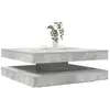 Vidaxl - Table Basse Rotative À 360 Degrés Gris Béton 90x90x34,5 Cm