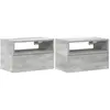 Vidaxl - Tables de chevet murales 2 pcs gris béton 45x26x28,5 cm