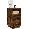 vidaXL Tables de chevet 2 pcs avec 2 tiroirs chêne fumé 36x36x68 cm