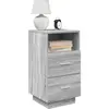 vidaXL Vidaxl Table De Chevet Avec 2 Tiroirs Sonoma Gris 36x36x68 Cm