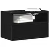 Vidaxl - Table de chevet murale noir 45x26x28,5 cm