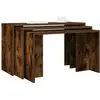 Tables gigognes 3 pcs chêne fumé bois d'ingénierie Vidaxl