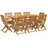 vidaXL Ensemble à manger de jardin 9 pcs bois massif d'acacia