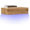 Vidaxl - Meuble tv avec éclairages led chêne artisanal 60x35x15,5 cm