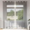 vidaXL Rideaux en voile avec oeillets 2 pcs gris foncé 140x245 cm