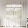 Rideaux en voile avec oeillets 2 pcs crème 140x225 cm Vidaxl