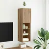 Vidaxl - Meuble tv avec lumières led chêne artisanal 30,5x30x102 cm