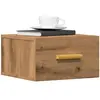 vidaXL Table de chevet murale chêne artisanal 35x35x20 cm