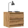 vidaXL Table de chevet chêne artisanal 50x40x43.5 cm bois d ingénierie