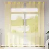Rideaux en voile avec oeillets 2 pcs jaune Vidaxl