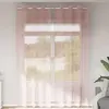 Rideaux en voile avec oeillets 2 pcs rose clair 140x260 cm Vidaxl