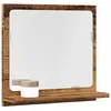 Armoire à miroir de salle de bain vieux bois bois d'ingénierie - Vidaxl