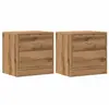 vidaXL Vidaxl Tables De Chevet 2 Pcs Chêne Artisanal Bois D'ingénierie