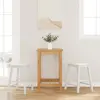 vidaXL Chaises de bar 2 pcs blanc bois massif d'hévéa