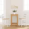Vidaxl - Tabourets de bar 2 pcs blanc bois massif d'hévéa
