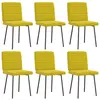 vidaXL Chaises à manger lot de 6 jaune velours