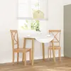 Vidaxl chaises à manger 2 pcs bois massif caoutchouc