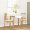Vidaxl chaises à manger coussins 2 pcs naturel bois massif caoutchouc