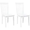 Vidaxl chaises à manger 2 pcs blanc bois massif caoutchouc