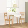 Vidaxl chaises à manger 2 pcs bois massif naturel caoutchouc