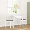Vidaxl chaises à manger coussins 2 pcs blanc bois massif caoutchouc