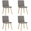 Vidaxl chaises à manger lot de 4 taupe tissu