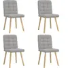 vidaXL Chaises à manger lot de 4 gris nuage tissu