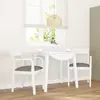 Vidaxl chaises à manger coussins 2 pcs blanc bois massif caoutchouc