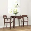 Vidaxl chaises à manger coussins 2 pcs marron bois massif caoutchouc