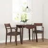 Vidaxl chaises à manger coussins 2 pcs marron bois massif caoutchouc