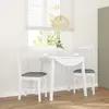 Vidaxl chaises à manger coussins 2 pcs blanc bois massif caoutchouc