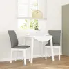 vidaXL Chaises à manger coussins 2 pcs blanc bois massif caoutchouc