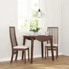 vidaXL Chaises à manger coussins 2 pcs marron bois massif caoutchouc