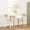 Vidaxl chaises à manger 2 pcs blanc bois massif caoutchouc