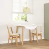 Vidaxl chaises à manger coussins 2 pcs bois massif caoutchouc