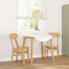 Vidaxl chaises à manger 2 pcs bois massif caoutchouc