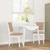 Vidaxl chaises à manger coussins 2 pcs blanc bois massif caoutchouc