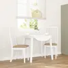 vidaXL Chaises à manger coussins 2 pcs blanc bois massif caoutchouc