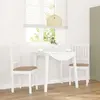 Vidaxl chaises à manger coussins 2 pcs blanc bois massif caoutchouc