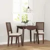 vidaXL Chaises à manger coussins 2 pcs marron bois massif caoutchouc