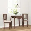 Vidaxl chaises à manger coussins 2 pcs marron bois massif caoutchouc