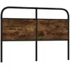 Vidaxl tête de lit chêne fumé 135 cm acier et bois d'ingénierie