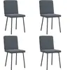 vidaXL Chaises à manger lot de 4 Gris foncé Velours