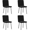 Vidaxl chaises à manger lot de 4 noir velours