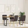 Vidaxl chaises à manger lot de 4 marron foncé tissu