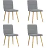 vidaXL Chaises à Manger Lot de 4 Gris Clair Tissu