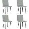 vidaXL Chaises de salle à manger 4 pcs. Gris clair velours